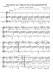 Sonate en Trio pour Clarinettes - 1
