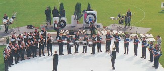 Photo Bagad Brieg au Festival Interceltique de Lorient 2000